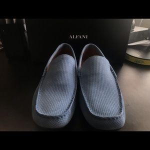 ALFANI Kendric Denim Grey Moccasin Shoes